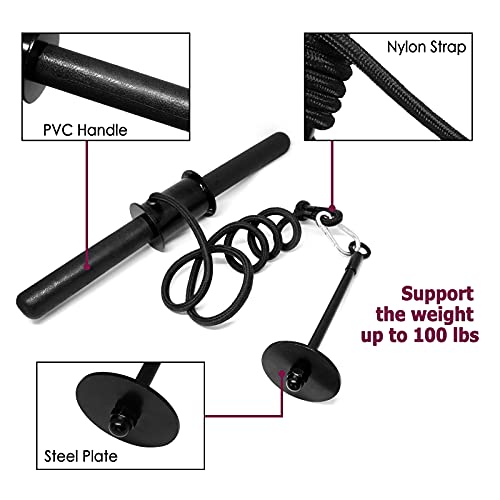 A2ZCARE Wrist and Forearm Blaster – Wrist Roller and Forearm Roller - Perfect for Strength Training and Workout – Fit 1-inch Standard Weight Plates - style: PVC Handle