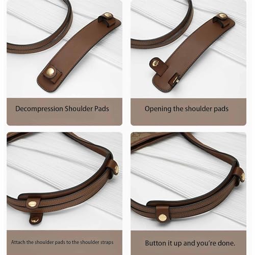 Vachetta Leather Shoulder Pad Soothing Shoulder Pad for Cossbody Bag Straps - color: Black Strap Pad