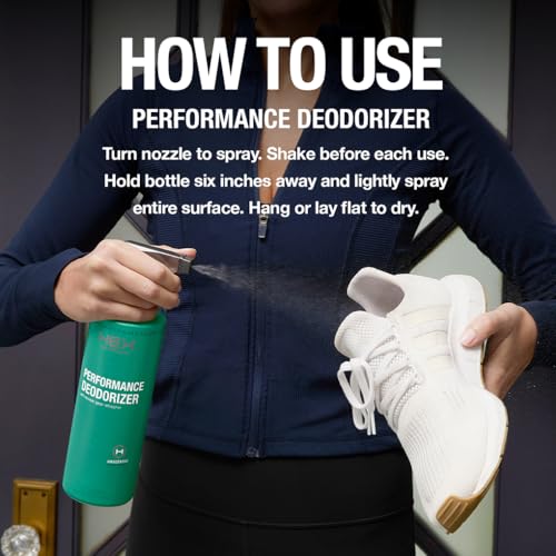 HEX Performance Deodorizing Spray, Unscented, 44 oz (2 Pack) | Eliminates odors from shoes, gear, activewear, yoga mats, gym equipment, carpets and fabrics.