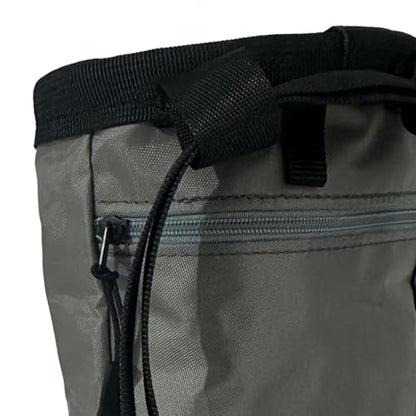 Rock Climbing Bag Anti-Slip Multifunctional Flexible | Waterproof for Climbing Bouldering Gymnastics Fitness Weight-Lifting Strongman Gym Workout Bouldering Chalk Pouch Climbing - color: grey