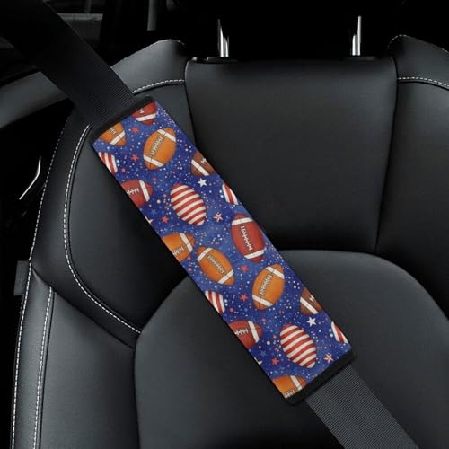 2PCS Football Stars Car Seat Belt Pad Breathable Shoulder Protector for Girls and Boys, Most Cars, Anti-Slip Pad - color: Pattern 271