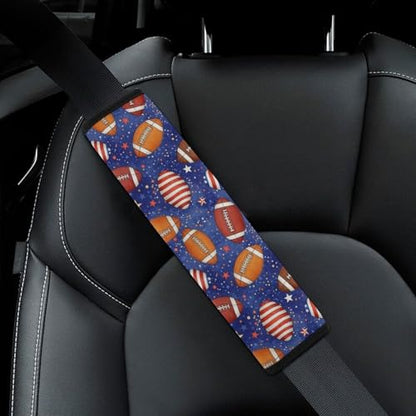 2PCS Football Stars Car Seat Belt Pad Breathable Shoulder Protector for Girls and Boys, Most Cars, Anti-Slip Pad - color: Pattern 271