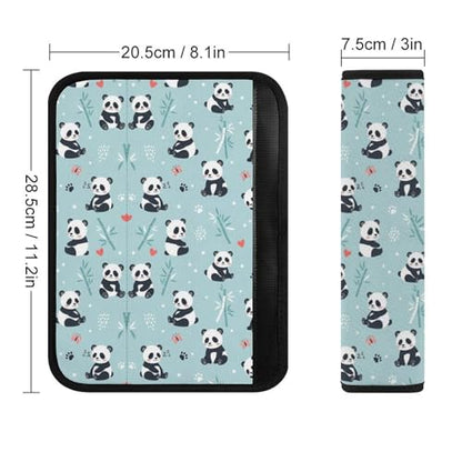 2 Pack Cartoon Panda Car Seat Straps Shoulder Pads Soft Padded Seat Belt Cushion for Kids, All Vehicles, Pressure Relief - color: Pattern 26