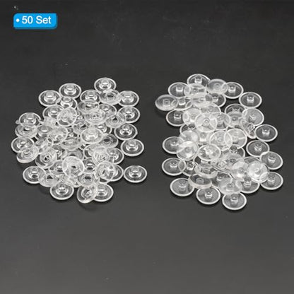 PATIKIL M5x2.5mm Plastic Binding Post, 50 Sets Plastic Chicago Screws Binding Screw Rivet Post Press-on Buckle for Leather Scrapbook Photo Albums, Transparent - color: Transparent, size: M5x2.5mm
