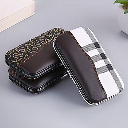 7-Piece Manicure Set - Stainless Steel Nail Clippers & Grooming Kit with Leather Case - Perfect for Home, Travel, Gifts, & Outdoor Use for Men & Women