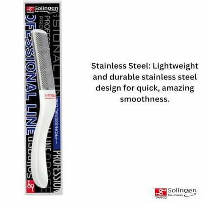 Solingen Professional Stainless Steel | Foot File | Foot Rasp | Callus Remover Best Foot Care Pedicure Tool To Remove Hard Skin | Can Be Used on Both Wet and Dry Feet | Made In Germany