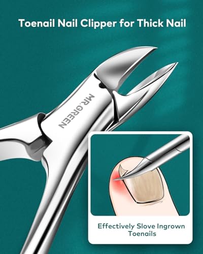 MR.GREEN 12-in-1 Manicure Set – Professional Nail Clipper Set, German Stainless Steel Manicure Tools for Fingernails & Toenails, Travel Nail Care Kit for Men & Women with Leather Case (Caramel Brown)