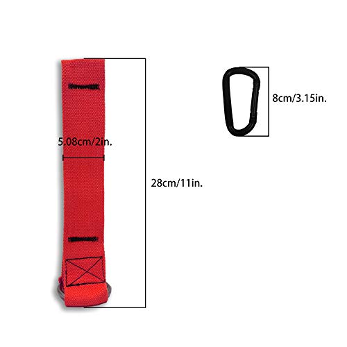 J Bryant Fitness Strap Loading Pin DIY Heavy Duty Strap for Olympic Weight Plates Pulley Cable Machine Attachment Home Gym Workout Equipment Use for LAT Pulldowns - color: Red