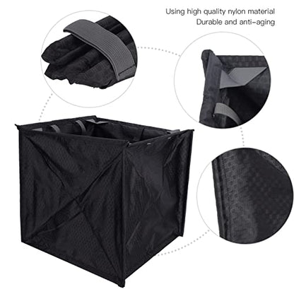 Rock Tree Climbing Rope Storage Basket Portable Folding Throwing Cord Frame Bag Heavy Duty Nylon Organizer Gear Equipment Carrier Pouch Black Outdoor Adventure