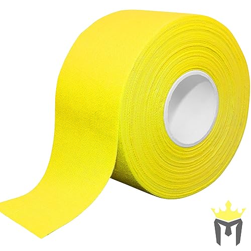 Meister Athletic Trainer's Tape for Sports Medicine - 15Yd x 1.5" - YL - 1 | Premium rigid strapping tape for ankles, wrists, fingers, toes and more. Sticky, bright colors, easy to tear - color: Yellow, size: 1.5x540 Inch (Pack of 1)