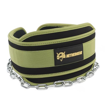 Dip Belt for Weight Lifting with 36” Heavy-Duty Steel Chain, Comfortable Neoprene & Strong Stitching, Weighted Belt Ideal for Bodybuilding, Powerlifting, Pull Ups & Squats