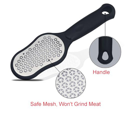 Manual Foot File, 9.2 Inch Stainless Steel Grinder for Professional Foot Rasp Callus Remover (Black)