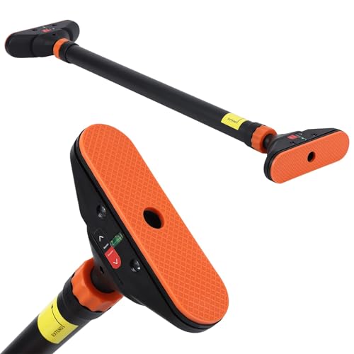 Pull Up Bar for Doorway - Adjustable No Screws Chin Up Bar for Home Gym, 440 LBS Max Load, with Level Meter & Anti-Slip Design for Strength Training - color: Orange and Black