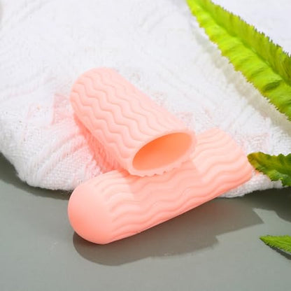 10 Pairs Silicone Finger Sleeves Finger Protectors Non-Slip Washable Covers for Cracked Skin Nail Art Crafting Gardening and Injury Protection