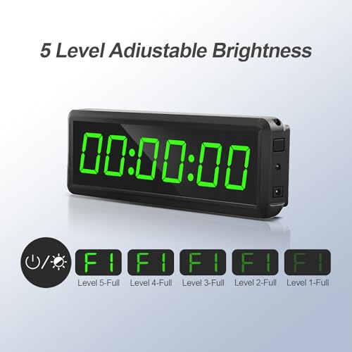 Gym Interval Timer, 12" Digital Wall Alarm Clock Timer for Interval Workout with Countdown/Up Stopwatch, Tabata EMOM Remote Control for Home Gym Boxing MMA Fitness - color: Gym Timer - 02
