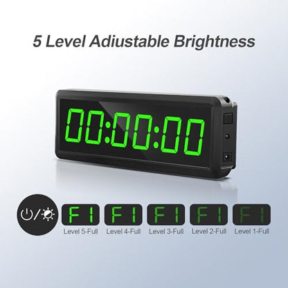 Gym Interval Timer, 12" Digital Wall Alarm Clock Timer for Interval Workout with Countdown/Up Stopwatch, Tabata EMOM Remote Control for Home Gym Boxing MMA Fitness - color: Gym Timer - 02