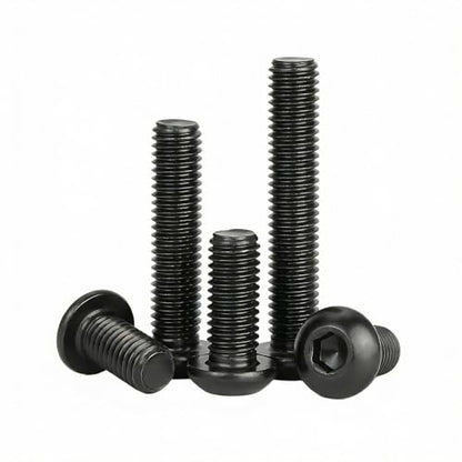 M3 x 6mm(50 Pack) Button Head Hex Socket Cap Screws Bolts, Hex Drive Bright Finish Fully Machine Thread, Corrosion Resistant Black Oxide 304 Stainless Steel 18-8 Screws - size: M3 x 6mm