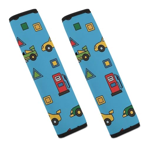 Universal Soft and Comfortable Race Car Cartoon Cars Seat Belt Cover for Kids, Most Cars, 2 Piece Seat Belt Covers Cushion Shock Absorption - color: Pattern 131