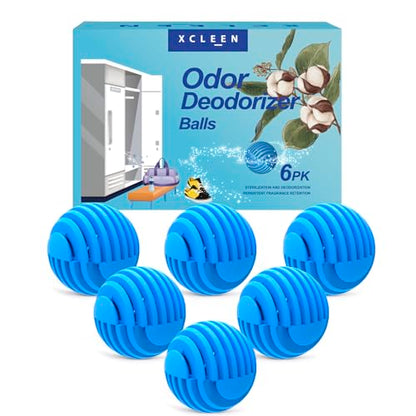Shoe Deodorizer Balls, Sneaker Odor Eliminator, Long-Lasting Air Freshener for Cloest Car Lockers Drawer Gym Bags, 6 Pack Linen Scent - size: 1 Count (Pack of 6)