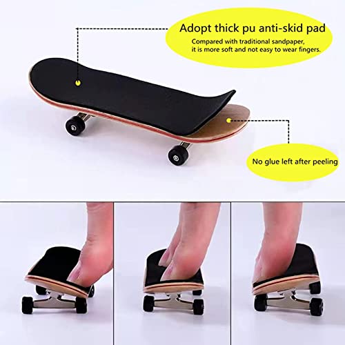 30Pcs Fingerboard Grip Tape PRO, Wooden Mini Skateboard Adhesive Stickers, Quality Non Slip Foam Grip 110mm x 38mm Black (30pcs) - color: 30pcs