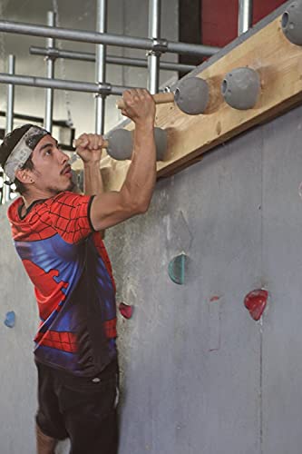 Atomik Climbing Holds Set of 10 Peg Board Receivers in Blue for Vertical Walls with Included 1.25 inch Hardwood Pegs