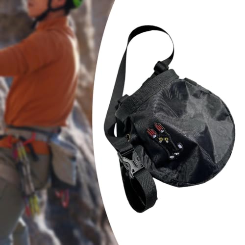 Qianly Rock Climbing Chalk Bag Plush Interior Storage Pouch Versatile Drawstring Bouldering Bag Waterproof Compact Gear Suitable for Gym Outdoor Home Gift