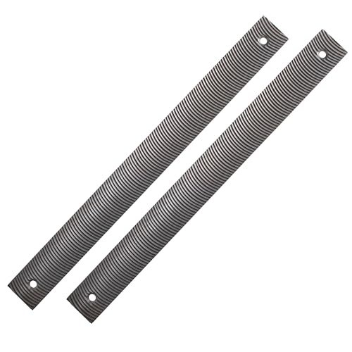 Dura-Gold 14" Flexible Flat Bastard File Blade, Double-Sided with 9 Teeth Per Inch, Pack of 2 - Mounting Holes for Adjustable Body File Holder, for Shaping, Smoothing and Filing Contoured Surfaces - style: Blades