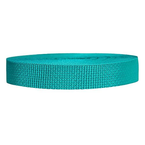 Strapworks Lightweight Polypropylene Webbing - Poly Strapping for Outdoor DIY Gear Repair, Pet Collars, Crafts – 3/4 Inch by 10, 25, or 50 Yards, Over 20 Colors - color: Teal, size: 3/4" x 10 yard