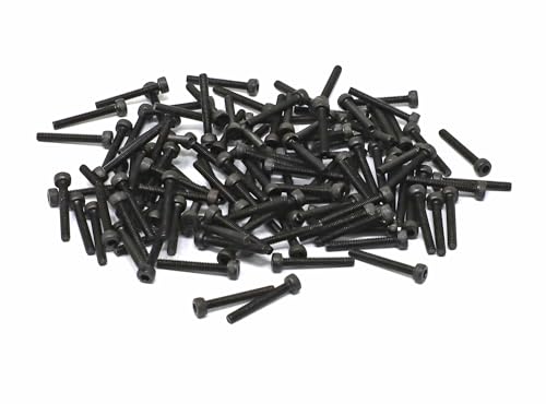 iexcell 100 Pcs M2.5 x 18mm Thread Pitch 0.45 mm Alloy Steel 12.9 Grade Hex Socket Head Cap Screws Bolts Kit, Black Oxide Finish - size: M2.5 x 18mm