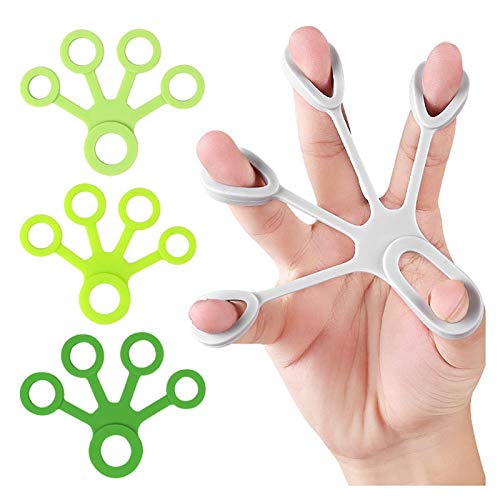 4 Pcs Silicone Finger Stretcher, Hand Stretcher for Strength Training, Soft Finger Exercise Band, Creative Resistance Tool for Finger Dexterity, Compact and Portable Design, Set of 4