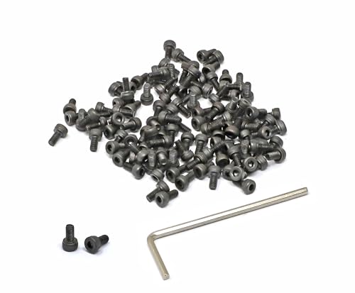 iexcell 100 Pcs M2.5 x 5mm Thread Pitch 0.45 mm Alloy Steel 12.9 Grade Hex Socket Head Cap Screws Bolts Kit, Black Oxide Finish - size: M2.5 x 5mm