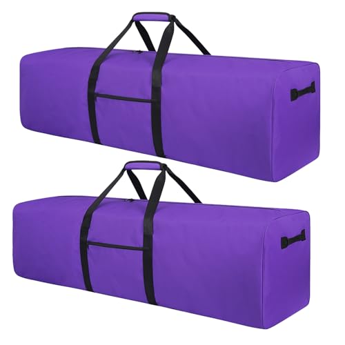 Urbanstand 52 Inch Large Duffle Bag for Travel Camping Sport Equipment Storage Bag with 2-way Lockable Zippers (Purple 2Pack) - color: Purple, size: 52inch 2Pack