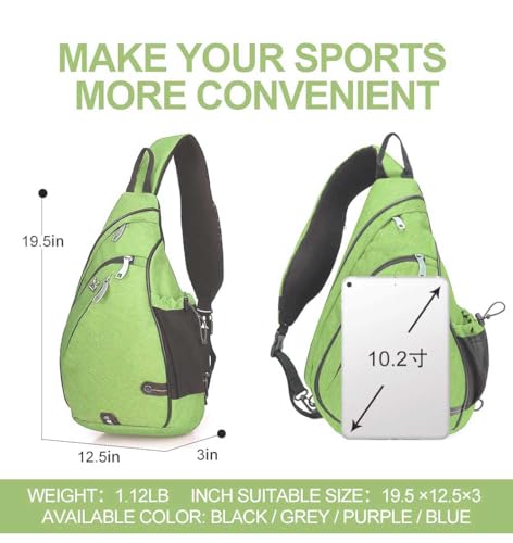 INOXTO Sling Bag, Multipurpose Crossbody Shoulder Bag for Men and Women - color: Fruit Green