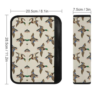 Soft Padded Seat Belt Cover for Girls and Boys, Stroller Pushchair High Chair, 2 Piece Flying Mallard Ducks Shoulder Protector Anti-Slip Pad - color: Pattern 49