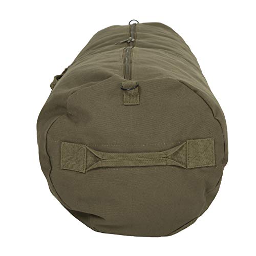 STANSPORT - Deluxe Duffel Bag With Zipper For Gym, Travel, & Storage - color: Olive Green, style: 36” X 13” X 13”