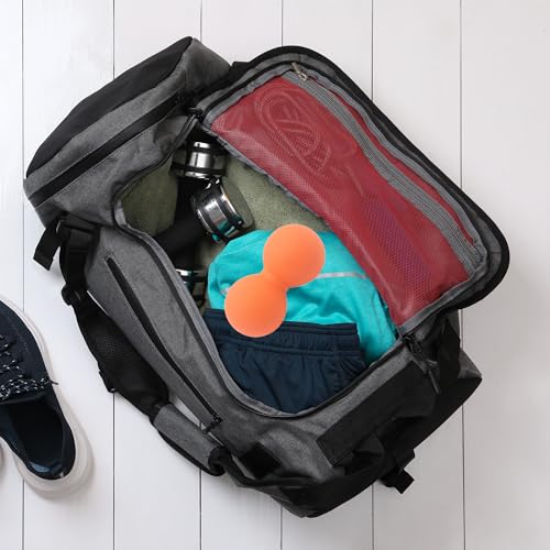 Hard Peanut Massage Ball, Double Lacrosse Massage Ball. Deep Tissue Massager Mobility Roller for Physical Therapy Myofascial Release Trigger Point Muscle Relax Pain Relief Acupressure (Orange) | Mobility Massager Tool for Deep Tissue Physical Therapy Myof