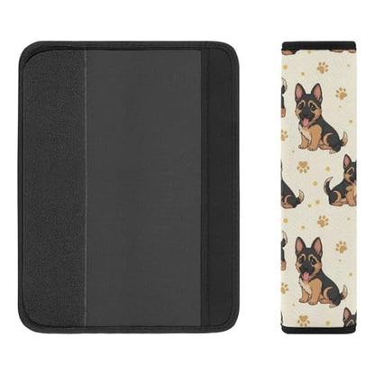 1 Pair Universal Fit Seat Belt Cover for Elderly Support, Most Cars, German Shepherd Art Seat Belt Cushion, Neck and Shoulder Support - color: Pattern 950