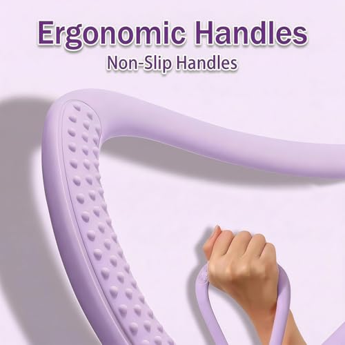 Figure 8 Resistance Band for Women, 8 Shaped Resistance Bands with Handles, Shoulder Back Arm Bands for Workout - color: purple