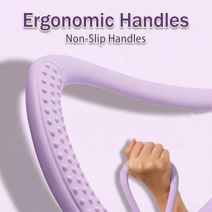 Figure 8 Resistance Band for Women, 8 Shaped Resistance Bands with Handles, Shoulder Back Arm Bands for Workout - color: purple