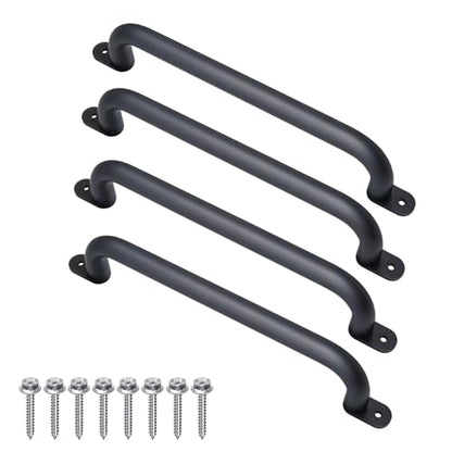 17 Inch Black Safety Playground Handles Pack of 4- Playset Handles, Swing Sets Accessories Hand Grips, Grab Handle Monkey Bar for Playhouse, Treehouse - color: Black-4pack
