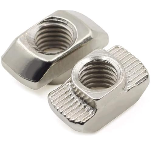 30 Pcs 3030 Series M4 T Nuts, T Slot Nut Hammer Head Fastener Nut, Nickel Plated Carbon Steel Nut for European Aluminum Profile,Drop in T Slot Nuts Assortment Kit(30-M4) - size: 30-M4(30 Pcs）