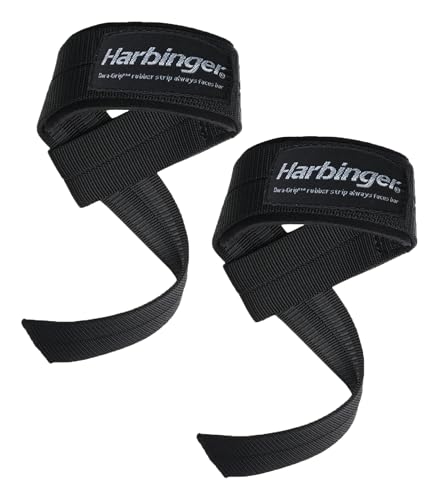 Harbinger Big Grip No-Slip Nylon Lifting Straps with DuraGrip (Pair) - style: Big Grip Padded