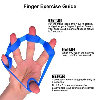 6 PCS Hand Grip Strengthener, Finger Fitness Elastic Band Resistance Band Suitable for Exercise Training Rubber Ring Pull Ring Hand Grip Extender