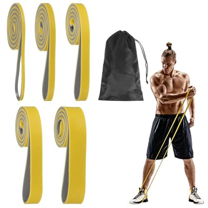 Resistance Bands for Working Out, Pull Up Bands, Pull Up Assistance Straps with Carry Bag for Home/Gym - color: Yellow/Gray