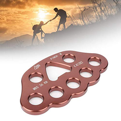 Uxsiya 36KN 8 Holes Outdoor Rigging Plate Rock Climbing Multi Anchor Point Connector Gear for Secure Climbing Adventures
