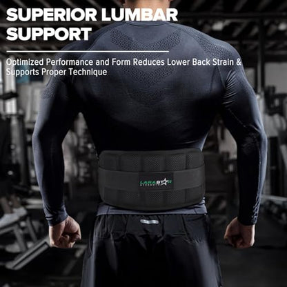 Belt for Belt Squat Dip Belt Weighted Pull Up, Heavy Duty with Structured Back Support and Squat Machine Compatible - color: Black