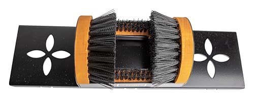 Original Scrusher with Portable Base No Mounting Outdoor Shoe Scraper Brush | American Made Heavy Duty Weather Resistant Steel Frame for Year Round Use with Durable Long Lasting Boot Brushes - style: Original with Base