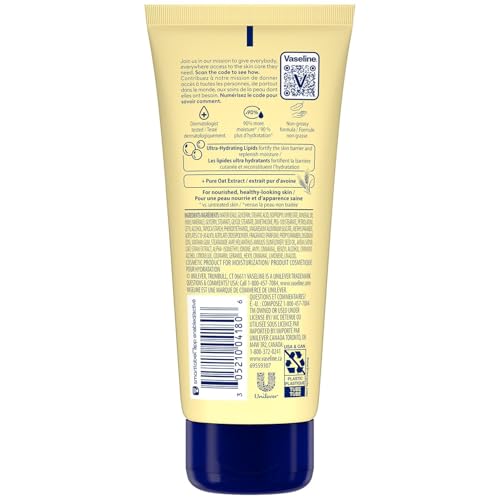 Vaseline Lotion, Intensive Care Nourishing Moisture 2-Pack – Moisturizer with Oat Extract + Ultra-Hydrating Lipids for Healing Extremely Dry Skin, 3.4 Oz Ea - size: 3.4 Ounce (Pack of 2)