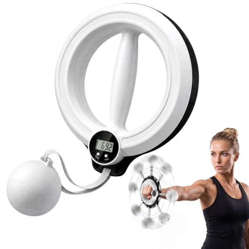 360° Rotating Arm Trainer with Counterweight Ball for Wrist and Forearm | Compact Upper Body Exerciser for Wrist, Forearm and Arm Training at Home, in the Office or While Traveling