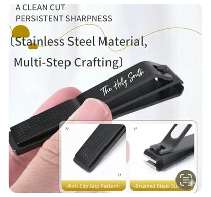 Nail Clippers Set: Ultra Sharp Fingernail and Toenail Clippers for Men, Women, and Seniors with Tin Case